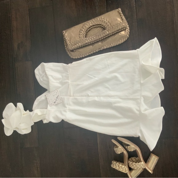 1 Shoulder Ruffled Trumpet Mini GRT 4 BRIDE SORORITY HOLIDAYPARTY DANCE - Picture 6 of 7